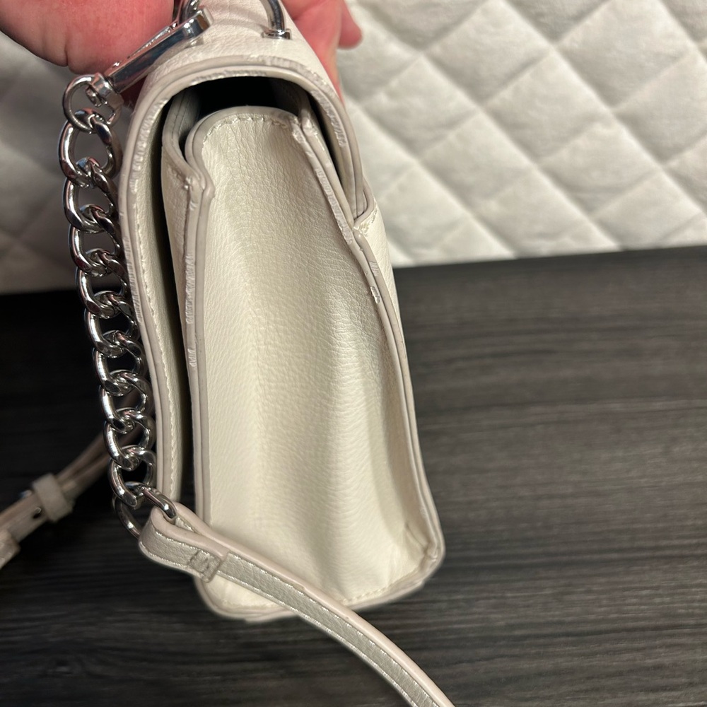 INC Cream Shoulder Bag Chain Purse - Picture 6 of 8